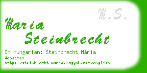 maria steinbrecht business card